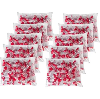 Nádobka na odběr vzorků, sterilní, PP, Objem [ml]: 60, Provedení: Čirý PP, červený uzávěr, Balení [ks]: 700