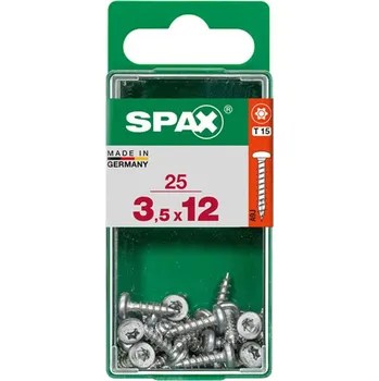 Vrut SPAX Vrut 3,5x12, půlkulatá hlava, T-STAR plus, WIROX, 25 ks (S)