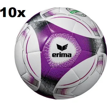 Fotbalový míč ERIMA SET 10 x HYBRID LITE 350 FOTBALOVÝ MÍČ VELIKOST 3 - Bílá, Fialová - velikost 3 uk
