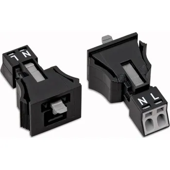 Elektrická zásuvka WAGO 890-752/060-000 síťový konektor WINSTA MINI zástrčka, rovná Počet kontaktů: 2 16 A šedá 50 ks