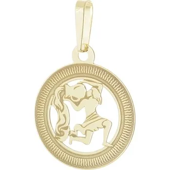 Přívěsek Přívěšek znamení VODNÁŘ ze žlutého zlata ZZ0994VODF + dárek zdarma