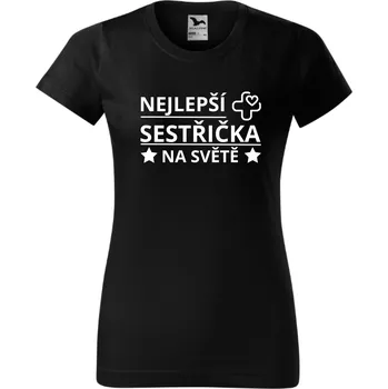 Dámské tričko Dámské tričko - Nejlepší zdravotní sestřička na světě Barva: Bílá, Velikost: M