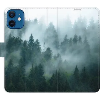 Pouzdro na mobilní telefon Flip pouzdro iSaprio - Apple iPhone 12 mini - Dark Forest - kapsičky na karty (Knížkový flip kryt, obal, pouzdro iSaprio na mobil Apple iPhone 12 mini - Dark Forest - 360° ochrana telefonu, přihrádka na karty a hotovost, funkce stojánku, pevná TPU vanička