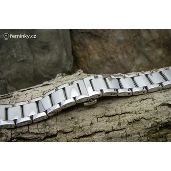 Řemínek na hodinky Masivní ocelový tah. A-nis AOS008 Barva spony: stříbrná, Délka řemínku: standardní velikost, Šířka řemínku v mm: 20