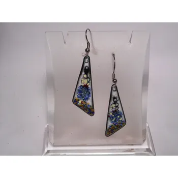 Náušnice Smaltované náušnice č.8 Barva: Bílá