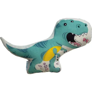 Dekorativní polštářek Levandulový polštářek ve tvaru dinosaura Vzor: Levandosaurus tyrkysus Levandulový polštářek ve tvaru dinosaura