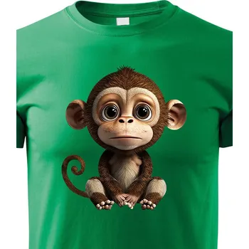 Chlapecké tričko Dětské triko Opička, Barva Zelená, Velikost 110 cm/4 roky, Canvas Dětské tričko Bezvatriko.cz 1796
