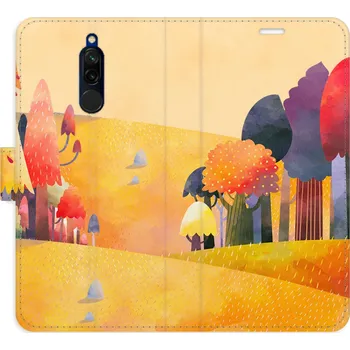 Pouzdro na mobilní telefon Flip pouzdro iSaprio - Xiaomi Redmi 8 - Autumn Forest - kapsičky na karty (Knížkový flip kryt, obal, pouzdro iSaprio na mobil Xiaomi Redmi 8 - Autumn Forest - 360° ochrana telefonu, přihrádka na karty a hotovost, funkce stojánku, pevná TPU vanička,)