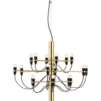 Flos A1351059 2097-18, luxusní mosazný lustr, 18x15W E14 mléčná, prům. 69cm, výška 51cm