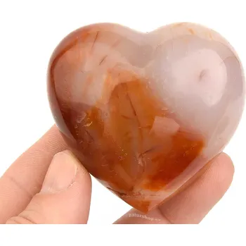 Přírodní kámen Karneol srdce s dutinkou z Madagaskaru 127g