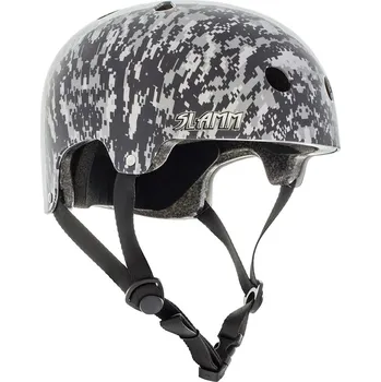 Chránič hlavy Slamm - Logo Helmet Grey Camo - helma + samolepky Velikost: XXS - XS