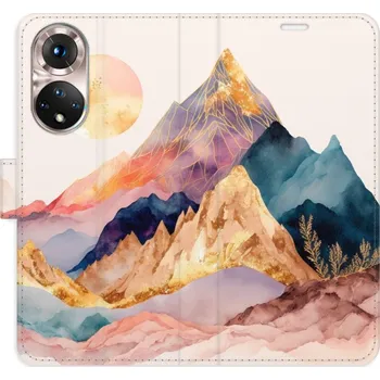 Pouzdro na mobilní telefon Flip pouzdro iSaprio - Honor 50 / Huawei Nova 9 - Beautiful Mountains - kapsičky na karty (Knížkový flip kryt, obal, pouzdro iSaprio na mobil Honor 50 / Huawei Nova 9 - Beautiful Mountains - 360° ochrana telefonu, přihrádka na karty a hotovost, funkce)