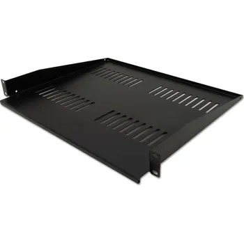 Rozvaděč XtendLan Police 400mm, univerzal, 1U, 25kg nosnost, černá, předsunutá