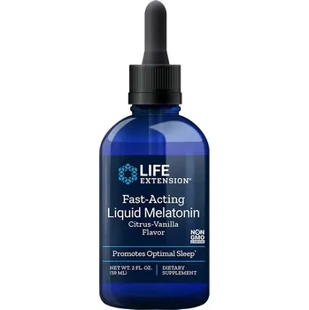 Přípravek na podporu paměti a spánku Life Extension Fast-Acting Liquid Melatonin citrus/vanilka 59 ml