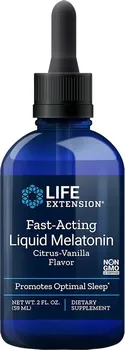 Přípravek na podporu paměti a spánku Life Extension Fast-Acting Liquid Melatonin citrus/vanilka 59 ml
