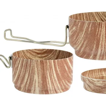 Kempingové nádobí Alb Ešus Antiadhez Wood trojdílný