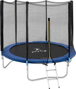 Trampolína Uniprodo Zahradní trampolína 240 cm modrá + ochranná síť + schůdky