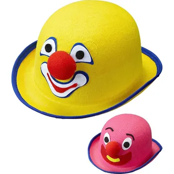 Klaunský klobouček s nosem - Růžový