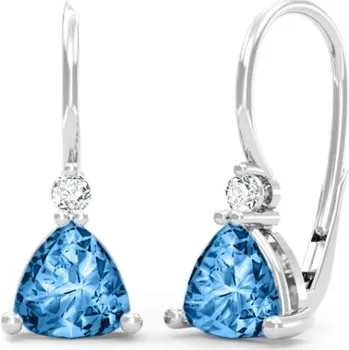 Náušnice Couple, Originální náušnice Karin, bílé zlato se zirkony, 6680407-0-0-3