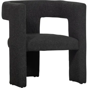 Křeslo WOOOD Tmavě šedé látkové křeslo Boem