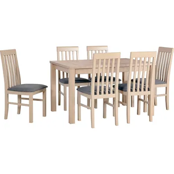 Jídelní set Jídelní set 6+1 Maximilián Vyberte Tkaninu:: Tkanina 3, Vyberte Moření:: Komplet grafit