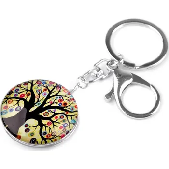 Přívěsek na kabelku/klíče Strom - barevný se žlutými listy