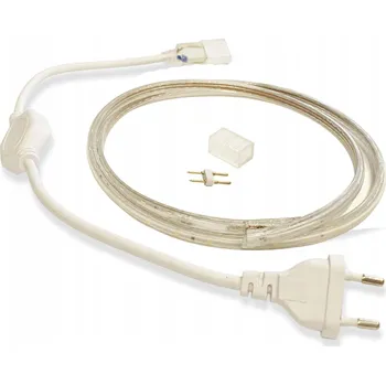 LED páska Berge LED pásek 230V 30W 5m vodotěsný teplý bílý + napájecí zdroj