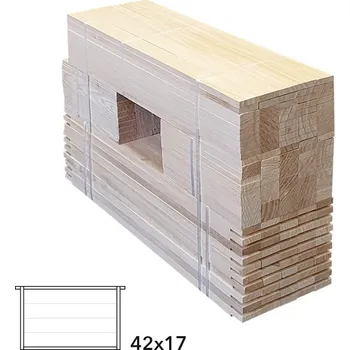 Rámkový přířez 42x17 Optimal nízký, vrtaný vodorovně rovný, 50 ks