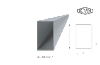 Stavební profil KVN Aluminium AL-JK20x10x1.5-6