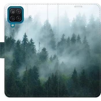 Pouzdro na mobilní telefon Flip pouzdro iSaprio - Samsung Galaxy A12 / M12 - Dark Forest - kapsičky na karty (Knížkový flip kryt, obal, pouzdro iSaprio na mobil Samsung Galaxy A12 / M12 - Dark Forest - 360° ochrana telefonu, přihrádka na karty a hotovost, funkce stojánku, pevná TPU