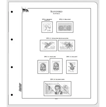 Sběratelství Albové listy CONTOUR-S Slovensko 2014, nezasklené (22 listů), papír 250gr.