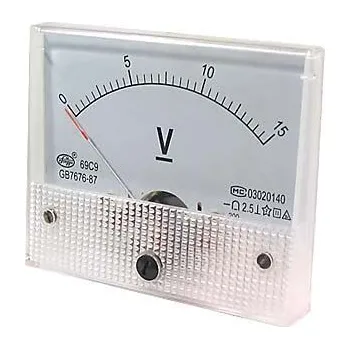 Analogový panelový voltmetr 69C9 15V DC