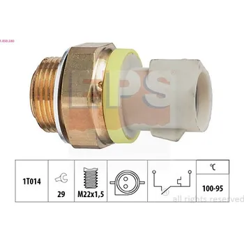 Klimatizace automobilu Teplotní spínač, větrák chladiče EPS 1.850.280