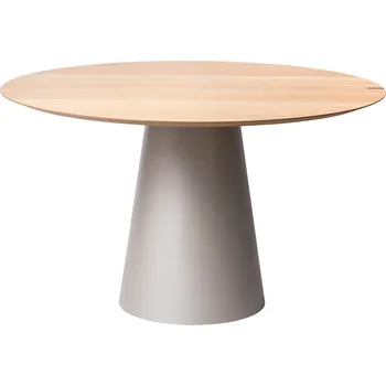 Jídelní stůl Dubový jídelní stůl Marco Barotti 130 cm s matnou stříbrnou podnoží