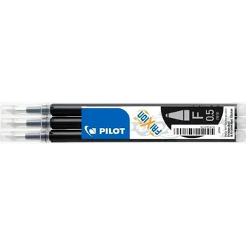 Náplň Pilot Frixion Ball, 0,5 mm (F), černá, 3 ks