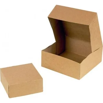 Jednorázové nádobí Gastro obaly EKO krabice dortová papírová hnědá 28x28x10cm (min. počet 50ks)