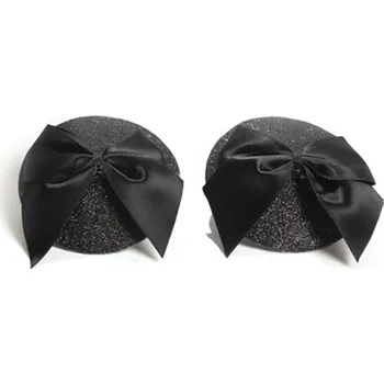 Erotická ozdoba Nálepky na bradavky BIJOUX INDISCRETS BURLESQUE PASTIES BOW black - s kupónem KUP15 cena 275 Kč + extra diskrétní expedice