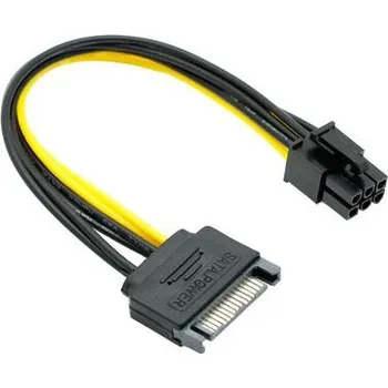 Kabel do PC SATA na 6-pin PCIE, 20cm Napájecí redukce