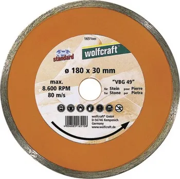 Řezný kotouč Wolfcraft 1651000 Standard-Ceramic diamantový řezný kotouč Průměr 180 mm 1 ks