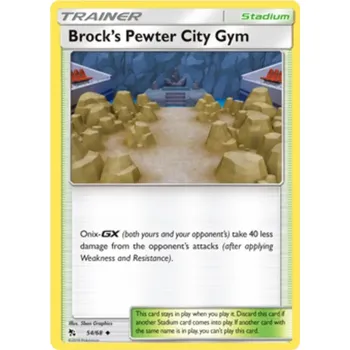 Karetní hra Brock´s Pewter City Gym 054/068 - Hidden Fates Typ karty: Non-Holo