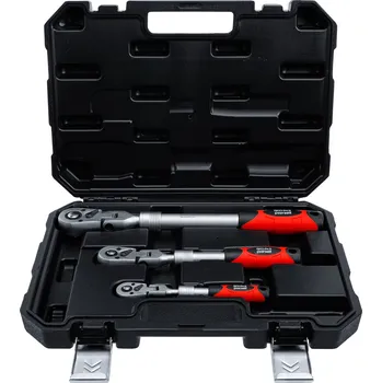 Ráčna BGS Sada přepínacích ráčen , teleskopická, úhlová , 6,3 mm (1/4") - 10 mm (3/8") - 12,5 mm (