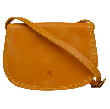 Kabelka NovaKabelka.cz Kožená italská crossbody kabelka Marzia Gialla