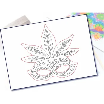 Karnevalová maska Radost v písku Maska na obličej vzor 21