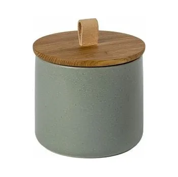 Dóza na potraviny Nádoba s dubovým poklopem pr.15x14|1,35L, PACIFICA, zelená (artičok)(DOPRODEJ)|Casafina by Costa Nova