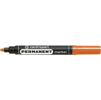 Popisovač permanentní Centropen 8566, kulatý hrot, 2,5 mm, oranžový