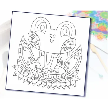 Radost v písku Šablona na pískování žabka na listu Varianta: 490 x 490 mm