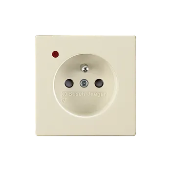 Elektrická zásuvka 5599B-A0235782 Zásuvka jednonásobná s ochranným kolíkem, s clonkami, s ochranou před přepětím, slonová kost