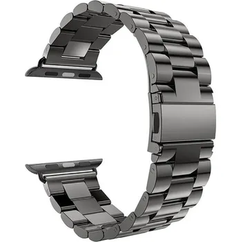 Řemínek na hodinky AW Kovový BR řemínek pro Apple Watch - Černý Šířka uchycení řemínku: 44/45/46/49mm, Barva: Černý IR-AWBR05