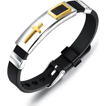 Náramek Pryžový náramek s křížkem Garcia