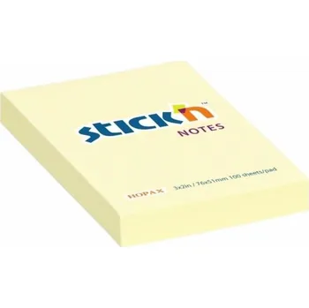 Samolepící bloček Bloček samolepicí Hopax 101x76 mm, žlutý, 100 lístků